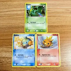 Pokemon TCG Hoenn Starters Treecko Mudkip Torchic EX Emerald Card Lot 2005 - Image 1