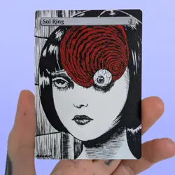 UZUMAKI Hand Painted Sol Ring MTG Magic The Gathering - Image 1