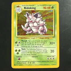 Pokemon Vintage Holo Nidoking Base Set 11/102 WotC 1999 - Image 1