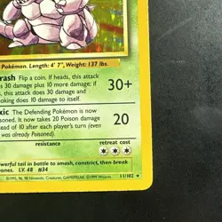 Pokemon Vintage Holo Nidoking Base Set 11/102 WotC 1999 - Image 4