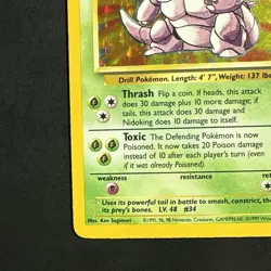 Pokemon Vintage Holo Nidoking Base Set 11/102 WotC 1999 - Image 5