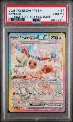 Pokemon Prismatic Evolution Eevee ex Special Illustration Rare 167/131 PSA 10 - Image 1