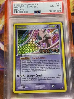 Pokemon Deoxys Reverse Holo Stamped 17/107 PSA 8 EX Deoxys 2005 - Image 1
