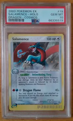 Pokemon Salamence Cosmos Holo 19/97 EX Dragon PSA 10 GEM MT - Image 1