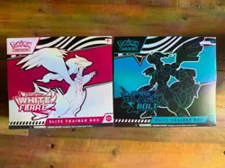 Pokemon Black Bolt and White Flare ETB Elite Trainer Box Factory Sealed Set - Image 1
