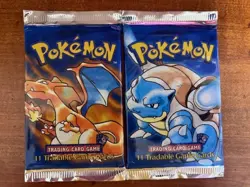 Pokemon Shadowless Booster Pack Base Set - Factory Sealed: Qty 2 Packs Total - Image 1