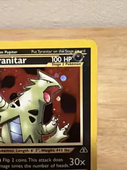 Pokemon TCG Tyranitar Neo Discovery 12/75 Unlimited Edition Holo Rare - Image 3