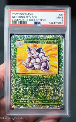 2002 POKEMON LEGENDARY COLLECTION #31 Nidoking - REVERSE FOIL PSA 9 - Image 1