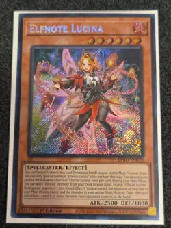 Yugioh Elfnote Lucina BPRO-EN010 Secret Rare 1st Ed NM - Image 1