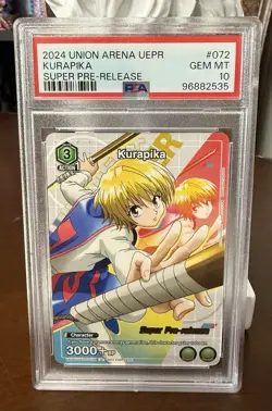 Kurapika Union Arena 2024 UEPR-072 Super Pre-Release PSA Gem Mint 10 - Image 1