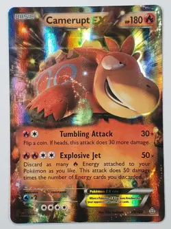 Camerupt EX 29/160 Holo Ultra Rare XY Primal Clash NM English Pokemon Card - Image 1