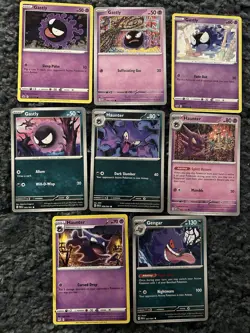 Pokemon Gastly Evolution Lot Of 8 Cards From Various Sets All NM - Image 1