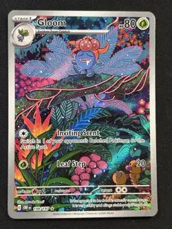 Pokemon TCG Gloom 198/197 OBF Full Art Rare Holo 80 HP Stage 1 Card Stock - Image 1