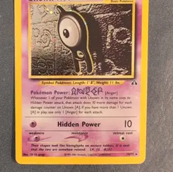 Pokemon Unown [A] Neo Discovery Holo Rare English Pokemon TCG Card #14/75 - Image 1
