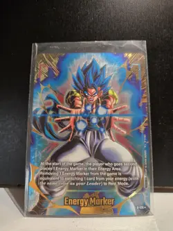 Bandai Dragon Ball Super Card Game Gogeta Energy Marker Gold Foil Card E-126 - Image 1