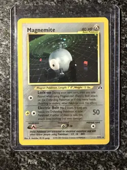 Pokemon TCG Magnemite Holo Rare Card 7/75 Neo Discovery NM - Image 1