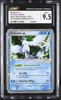 CGC 9.5 MINT+ Articuno ex 2005 Black Star Promos 032 Holo Pokemon Card - Image 1