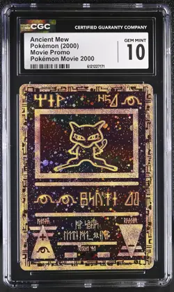 CGC 10 GEM MINT Ancient Mew 2000 Movie Promo Reverse Holo Pokemon Card - Image 1