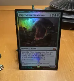Magic: The Gathering Impervious Greatwurm Creature Buy-A-Box Promo Foil Mythic … - Image 1
