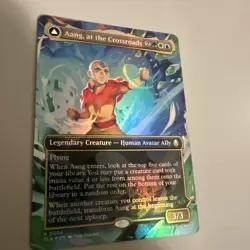 MTG Aang, at the Crossroads Aang destined savior - Borderless FOIL - TLA R 0304 - Image 1