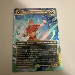 MTG Aang, at the Crossroads Aang destined savior - Borderless FOIL - TLA R 0304 - Image 2