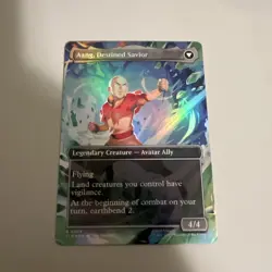 MTG Aang, at the Crossroads Aang destined savior - Borderless FOIL - TLA R 0304 - Image 3