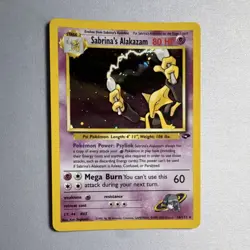 Pokemon Sabrina's Alakazam 16/132 Gym Challenge Holo Rare ( Read ) - Image 1