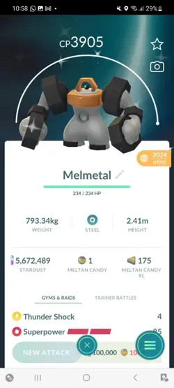 Pokemon Go Shiny Melmetal ( Max CP ) - Image 1