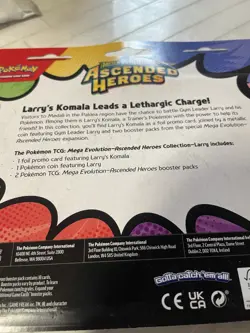 Pokemon Mega Evolution Ascended Heroes Larry’s Komala 2 Pack Blister Collection - Image 3