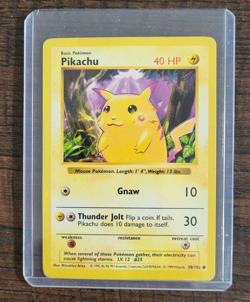 Pokemon TCG- Pikachu (Red Cheeks) - 058/102 Base Set - (Shadowless) Regular - Image 1