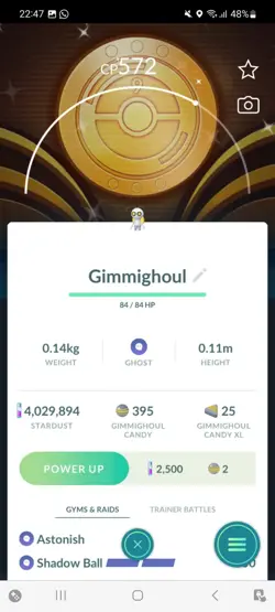 Pokemon Go Shiny Gimmighoul ( Background) - Image 1