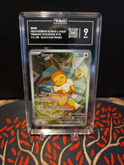 2025 POKEMON PRISMATIC EVOLUTIONS POKEMON CENTER ETB PROMO SVP #173 EEVEE TAG 9 - Image 1