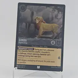 Disney Lorcana Into The Inklands Cold foil Simba 193/204 - Image 1
