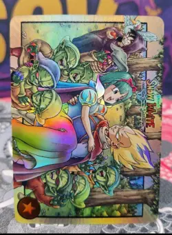 Bulma & Vegeta SNOW WHITE DRAGON BALL Silver Anime ACG Waifu Holo Card - Image 3