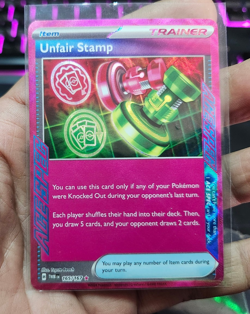 ⚖ Pokemon Card Unfair Stamp #165/167 – Twilight Masquerade (Ace Spec) – Holo NM - Image 1