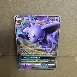 Pokemon Espeon GX TCG Sun & Moon Base Set Holo Ultra Rare Card 61/149 - Image 1