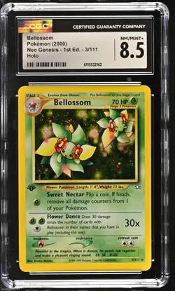 CGC 8.5 Bellossom Neo Genesis 1st Edition 3/111 Holo Pokemon Card - Image 1