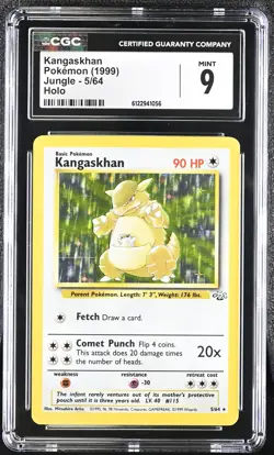 CGC 9 MINT Kangaskhan 1999 Jungle 5/64 Holo Pokemon Card - Image 1