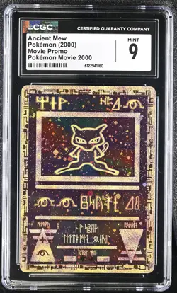 CGC 9 MINT Ancient Mew 2000 Movie Promo Reverse Holo SWIRL Pokemon Card - Image 1