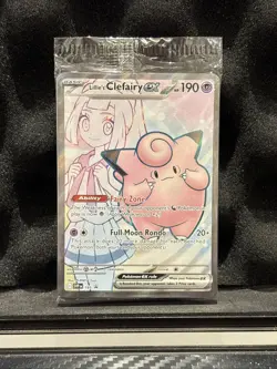 (SEALED) Lillie’s Clefairy ex SVP 195 Black Star Promo Full Art Pokemon Card - Image 1