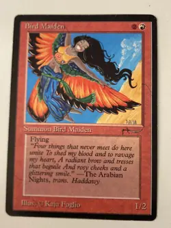 Magic the Gathering MTG Arabian Nights Bird Maiden Dark NM- (Beta Bob) - Image 1