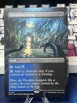 Magic the Gathering MTG Gloomlake Verge Borderless Near Mint Rare Land - Image 1