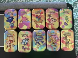 Pokemon Tins With Cards - Image 1