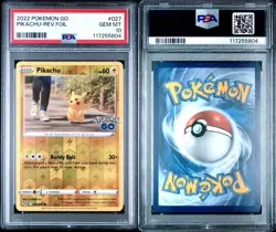 2022 POKEMON GO 027 PIKACHU Reverse Holo Foil PSA 10 GEM MT - Image 2