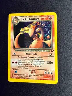 Pokemon Dark Charizard 4/82 Holo Rare Team Rocket Vintage WOTC DMG/HP - Image 3