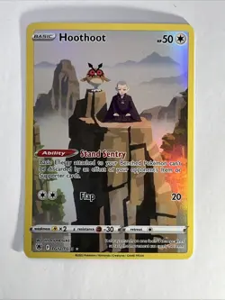 Pokemon TCG Hoothoot TG12/TG30 Swsh10: Astral Radiance Ultra Rare Full Art Holo - Image 1