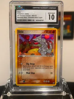 2005 POKEMON EX UNSEEN FORCES #65/115 ONIX CGC 10 - Image 1