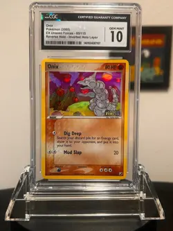 2005 POKEMON EX UNSEEN FORCES #65/115 ONIX CGC 10 - Image 2