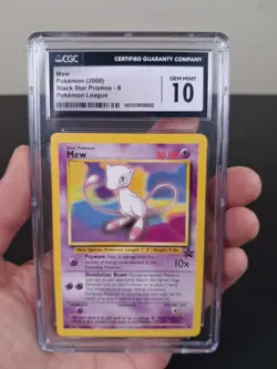 2000 Pokemon Black Star League Promo #8 Mew – PSA 10 GEM MINT - Image 1