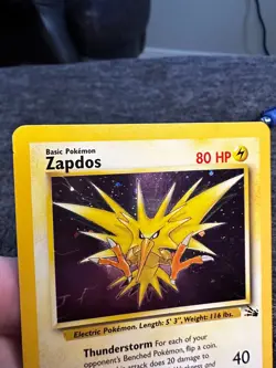 Pokemon TCG Zapdos Fossil 15 Holo Unlimited Holo Rare Vintage WOTC LP - Image 3
